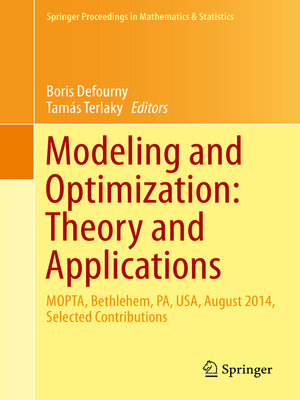 cover image of Modeling and Optimization